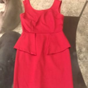 Red peplum dress